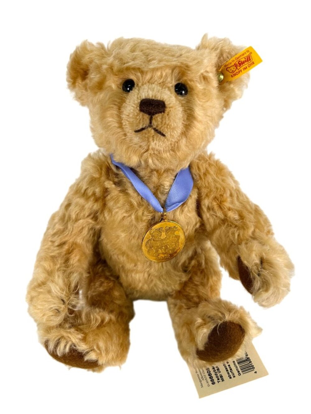 Steiff 2002 Bear of the Year Mohair Danbury Mint Medallion Ltd Ed Tag 666605 12"